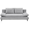 Schlafsofa Sunny 3dl Hellgrau B: 212 Cm - Hellgrau/Schwarz, KONVENTIONELL, Holzwerkstoff/Textil (212/88/101cm) - MID.YOU
