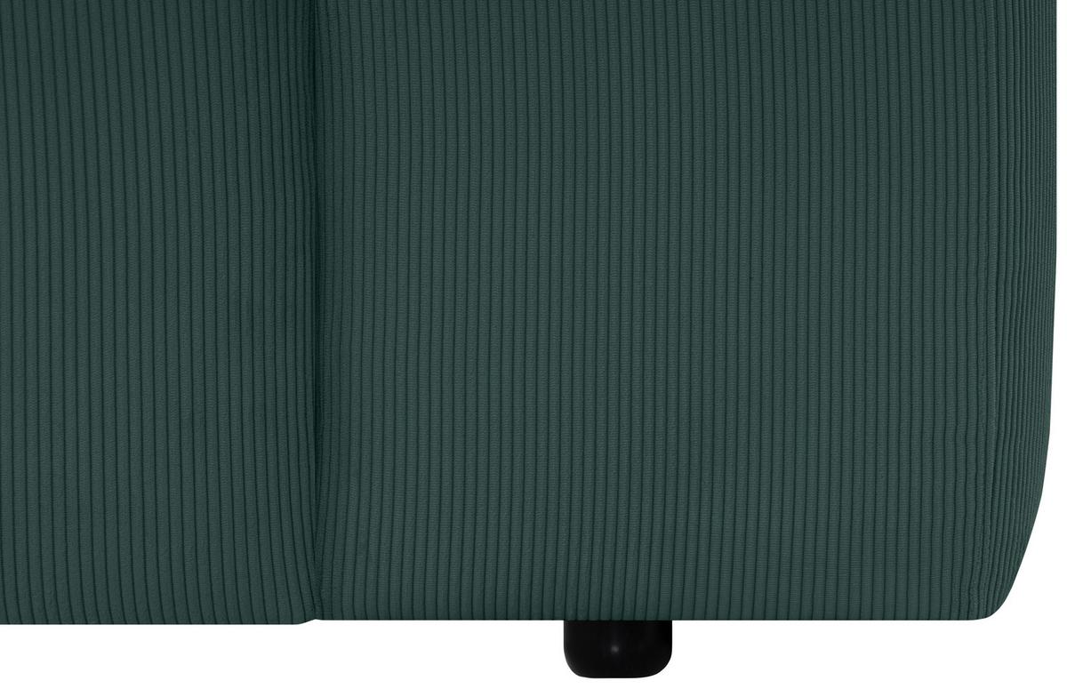 Ecksofa Hannah Grün 170x252 cm - Schwarz/Grün, Design, Textil (170/252cm) - MID.YOU