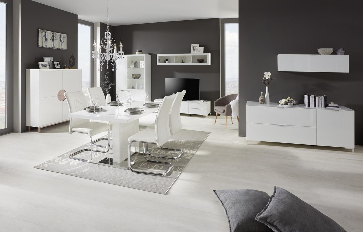 Kronleuchter 63126-5ma Crisi - Weiß, LIFESTYLE, Kunststoff/Metall (44/150cm) - Globo