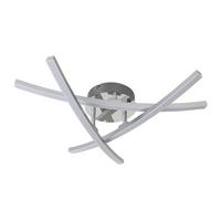 LED-Deckenleuchte Coco - Chromfarben/Silberfarben, Basics, Kunststoff/Metall (52/11cm) - Luca Bessoni