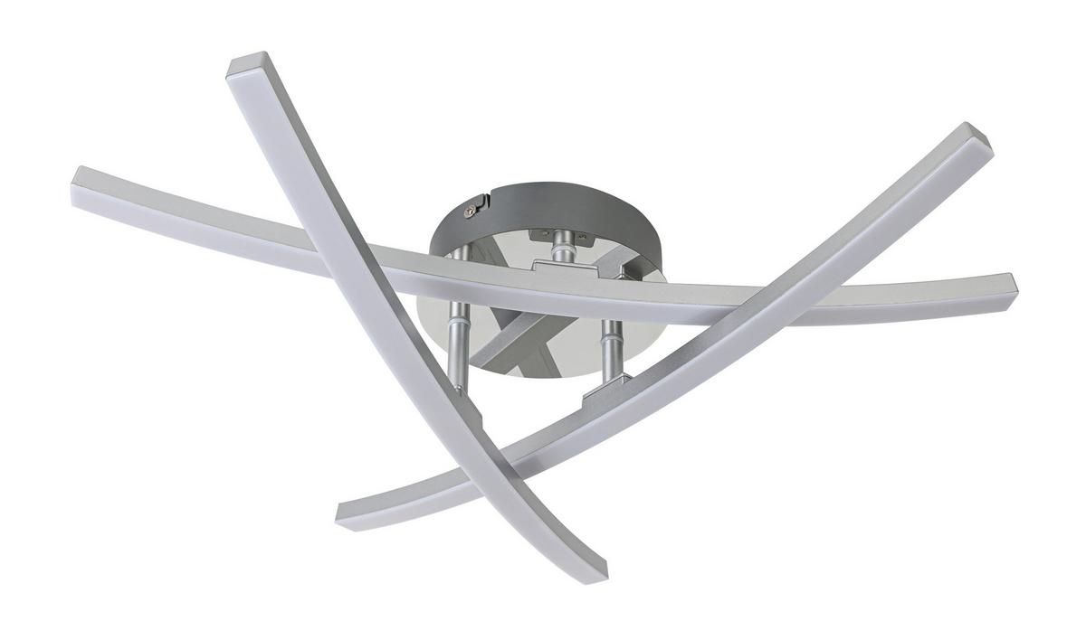 LED-Deckenleuchte Coco - Chromfarben/Silberfarben, Basics, Kunststoff/Metall (52/11cm) - Luca Bessoni