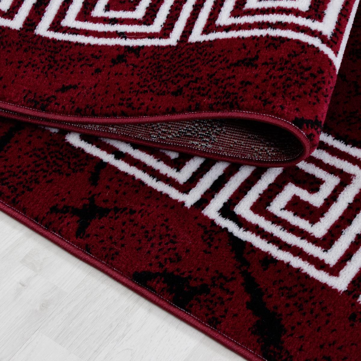 Webteppich Rot/Weiß Naturfaser Plus 80x150 cm - Rot/Weiß, Design, Textil (80/150cm)