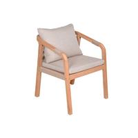 Gartensessel Bogota Akazienholz/textil - Hellbraun, Basics, Holz/Textil (59/75/63,5cm) - Gardenson