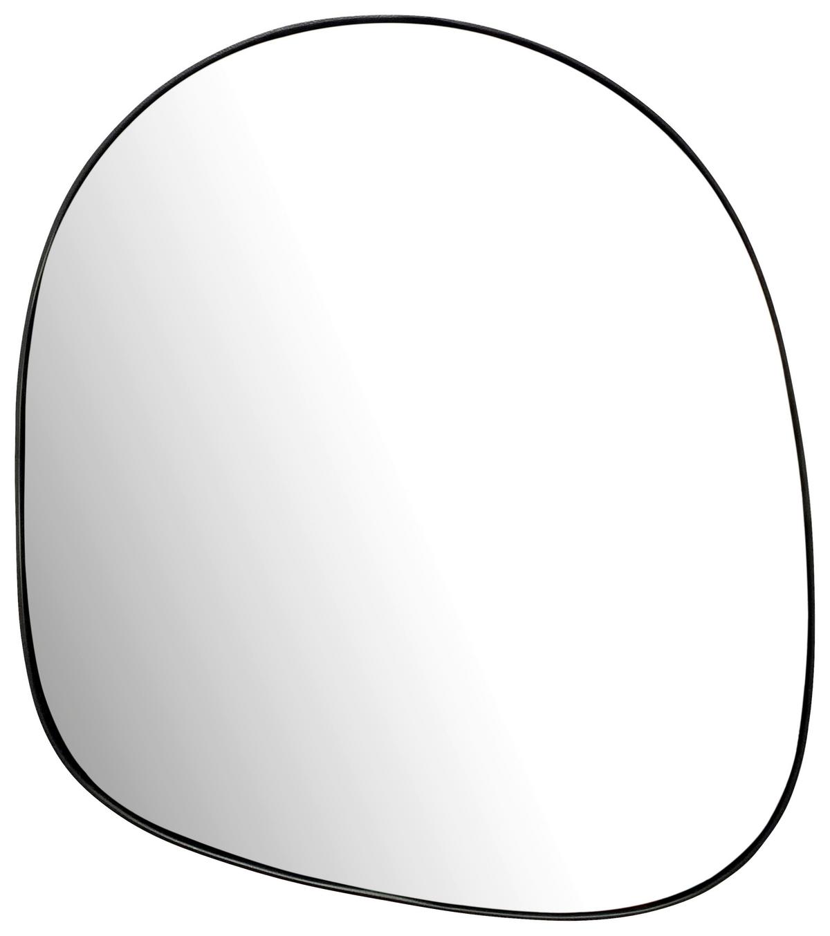 Wandspiegel Schwarz B: 53 Cm - Schwarz, Design, Glas/Metall (53/60/2,5cm) - MID.YOU