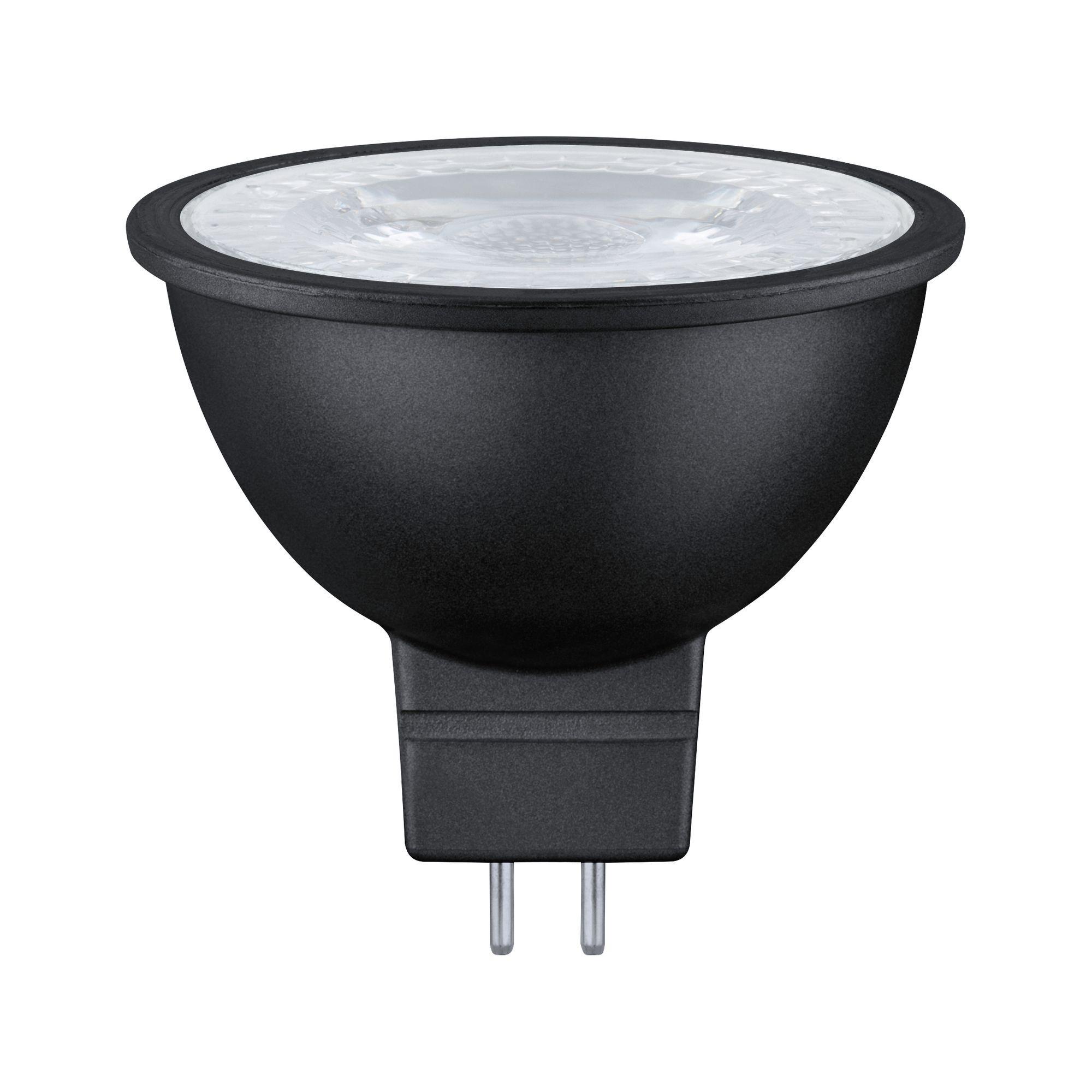 LED-Lampe 28757 Gu5,3, 6,5 W, 445 lm, Warmweiß, dimmbar - Schwarz, Design (5,0/4,5cm) - Paulmann