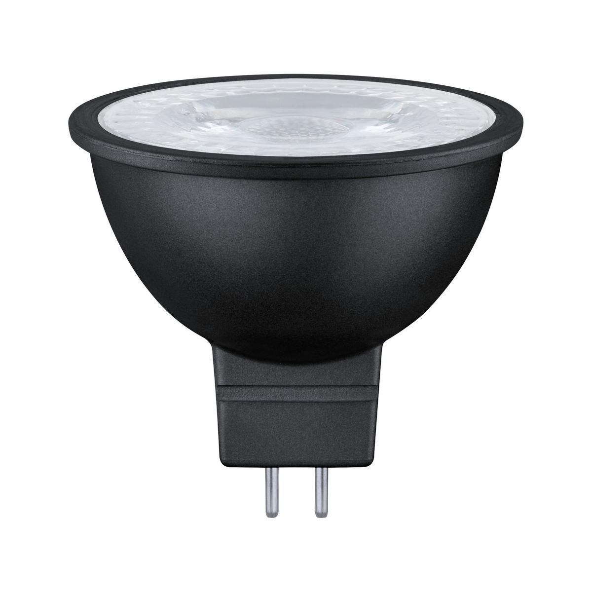 LED-Lampe 28757 Gu5,3, 6,5 W, 445 lm, Warmweiß, dimmbar - Schwarz, Design (5,0/4,5cm) - Paulmann