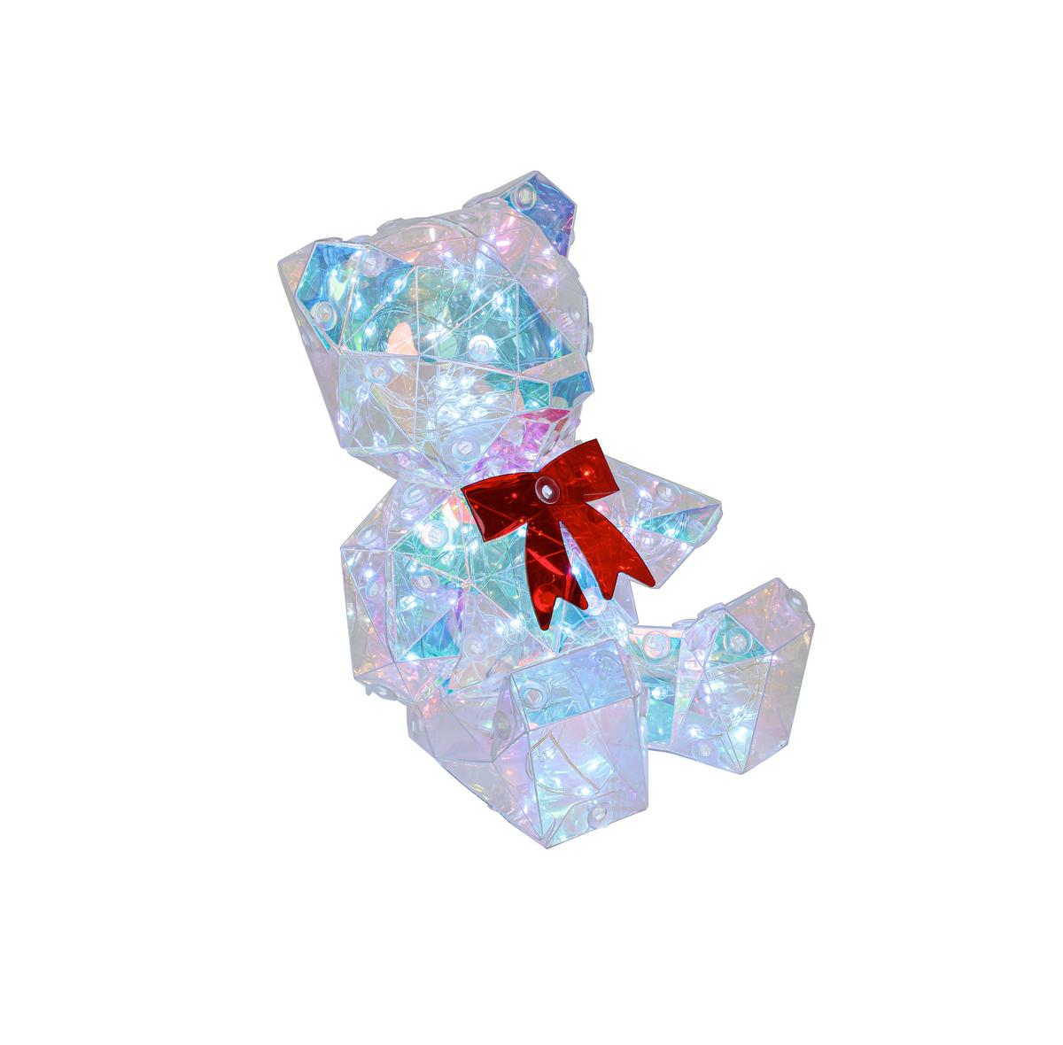 LED-Dekoleuchte Carolina - Transparent/Rot, Basics, Kunststoff (11,5/11/13,5cm) - Luca Bessoni