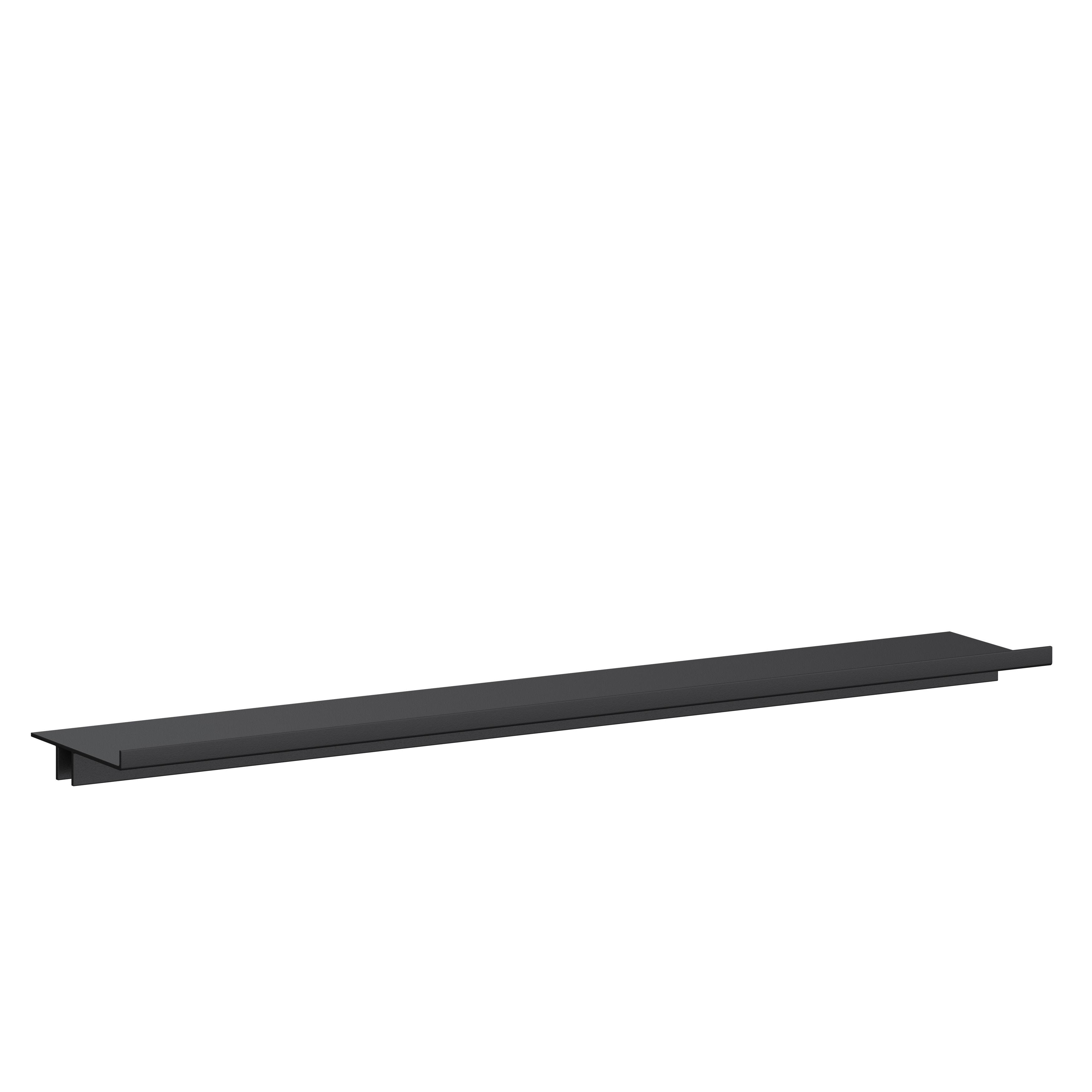 Závesná polica Systemstyle šírka 56 cm - čierna, Modern, kov (56/2,5/10,3cm) - System Style