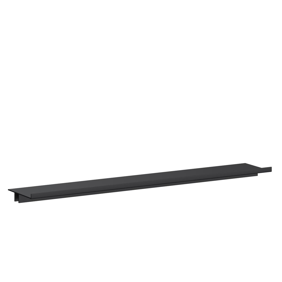 Závesná polica Systemstyle šírka 56 cm - čierna, Modern, kov (56/2,5/10,3cm) - System Style