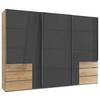 Schwebetürenschrank Mit Laden B:300cm Level Grau/eiche Dekor - Eichefarben/Grau, MODERN, Holzwerkstoff (300/216/65cm) - MID.YOU