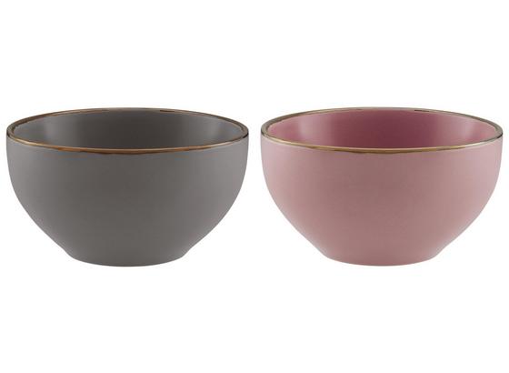 Miska Na Müsli Maisie - šedá/růžová, Moderní, keramika (14/7cm) Miska Na Müsli Maisie - šedá/růžová, Moderní, keramika (14/7cm)