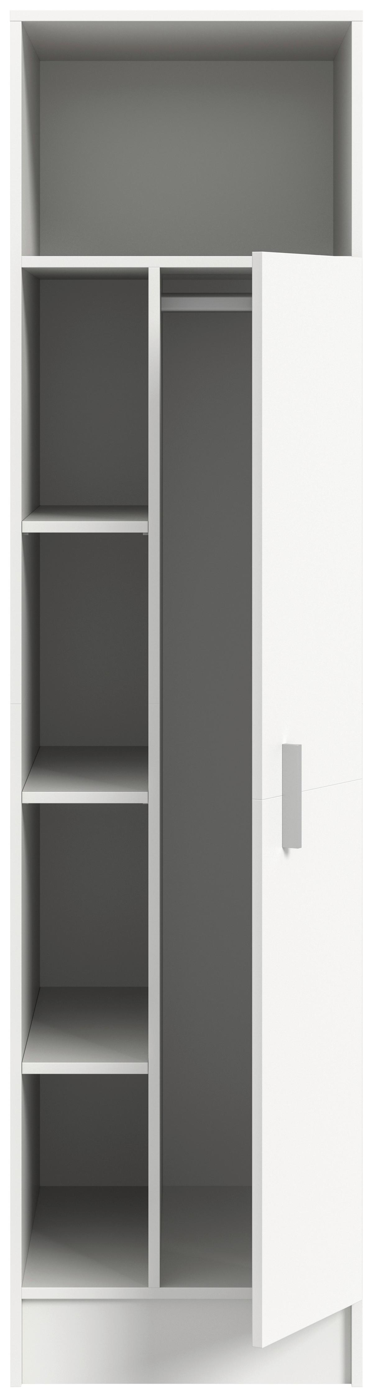 Hochschrank Free Weiß B: 50cm - Weiß, Basics, Holzwerkstoff (50/195/62cm) - MID.YOU