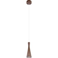 HÄNGELEUCHTE 8510130 VEGAS - Nussbaumfarben/Weiß, Natur, Holz (10/90-140cm)