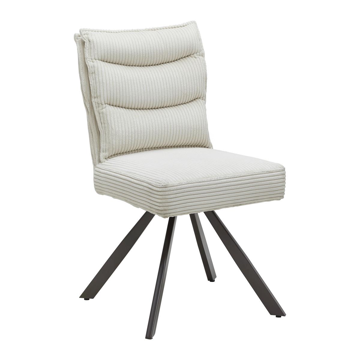 Otoční židle béžová - bílá/tmavě šedá, Moderní, kov/dřevo (49/91/64cm) - Bessagi Home