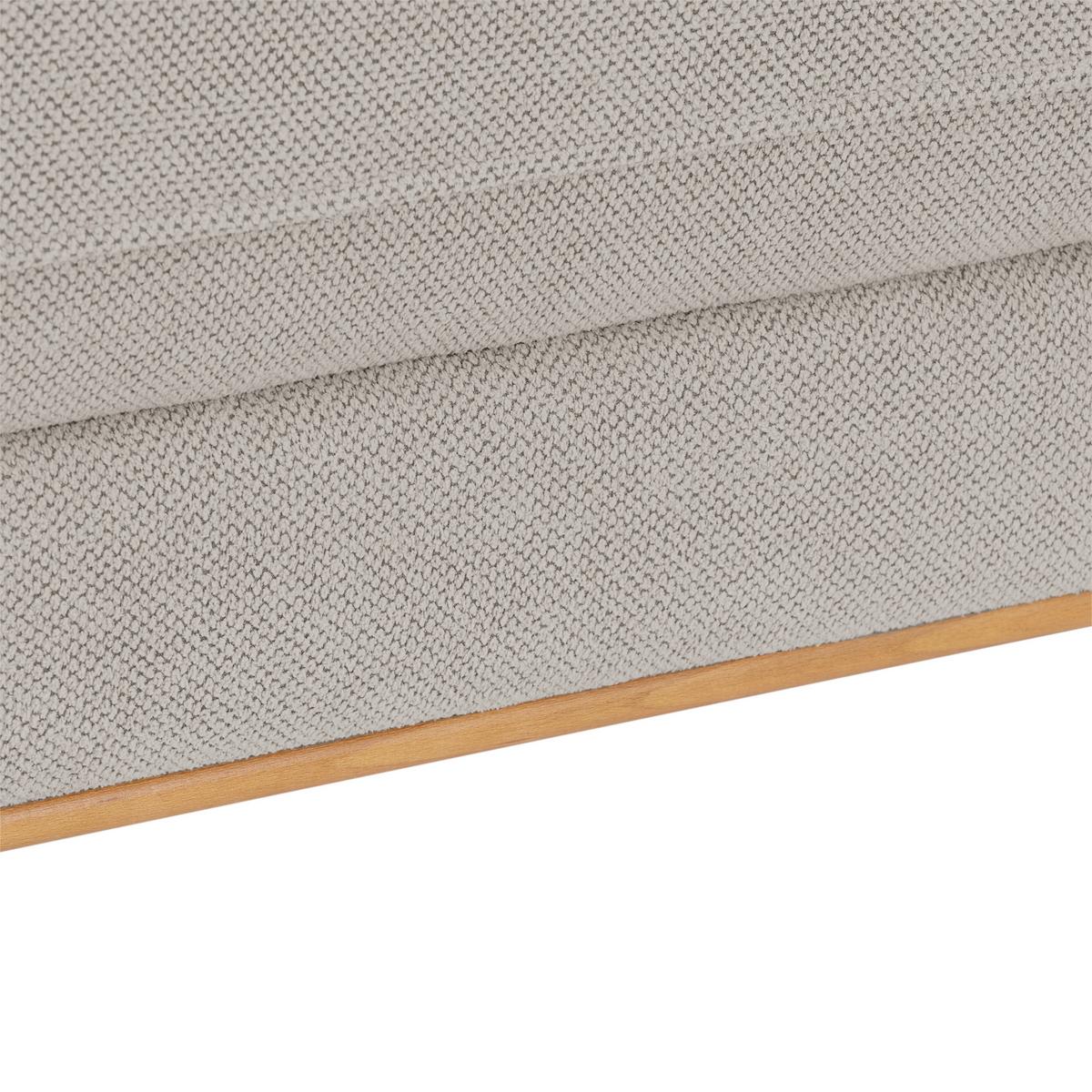 Rohová sedačka BERGAMO, pravá, béžová - černá/béžová, Moderní, kov/textil (238/162cm) - Ondega