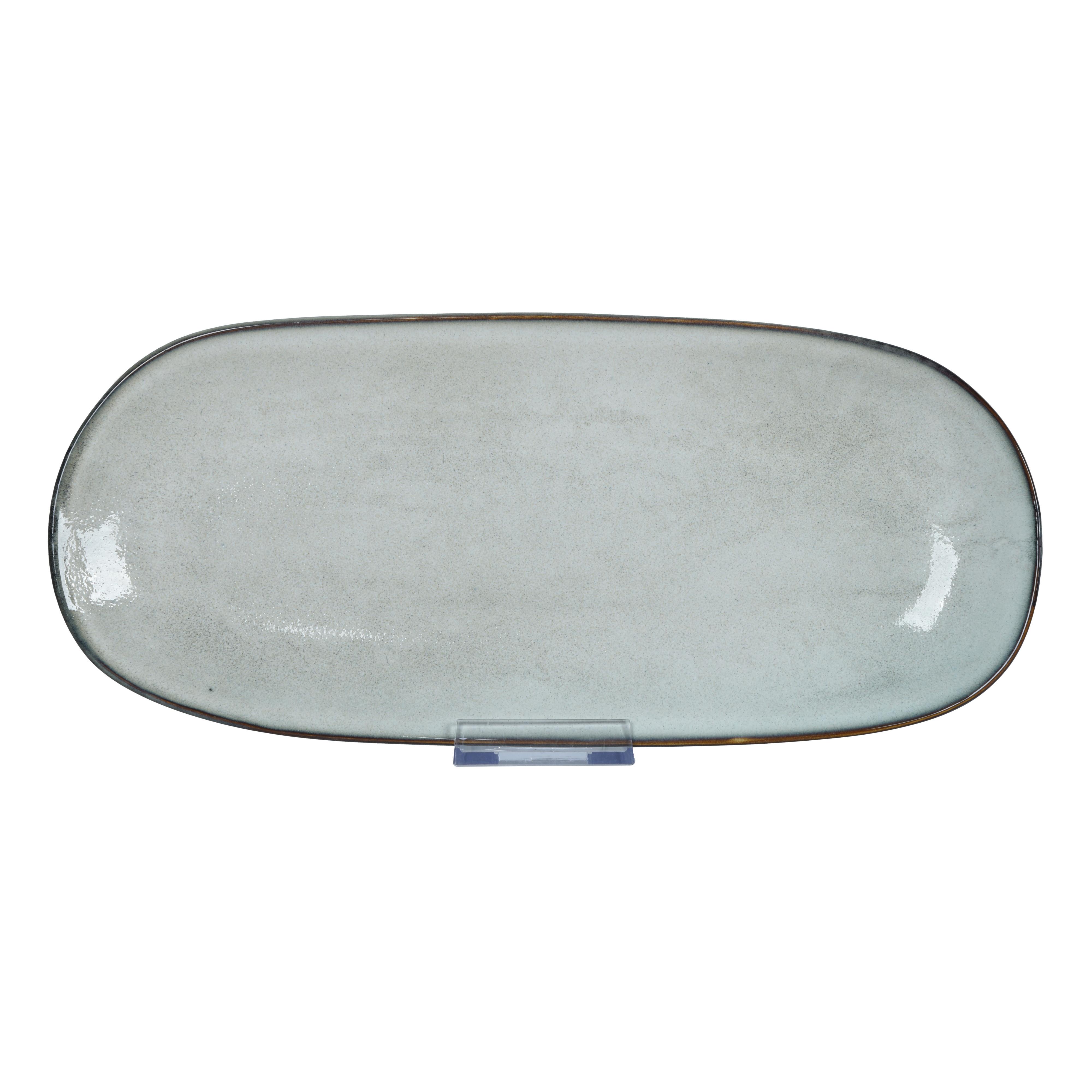 Servierplatte Chloe - Grau, LIFESTYLE, Keramik (33/14cm) - James Wood