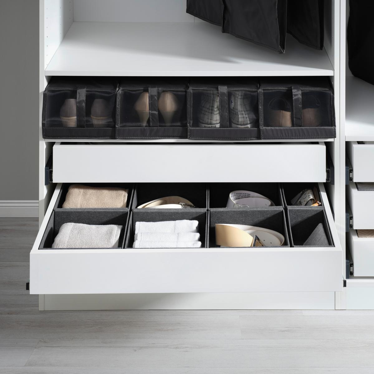 Zásuvkový box Unit, L - šedá, Konvenční, textil - Premium Living