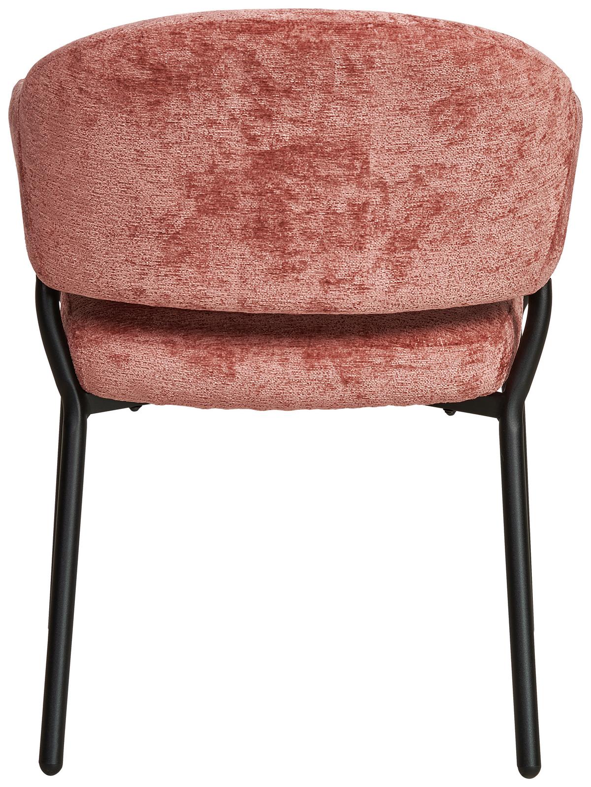 Armlehnstuhl Nova Mikrofaser Braun, B: 60 Cm - Pink/Schwarz, KONVENTIONELL, Holz/Textil (60/80/62cm) - MID.YOU