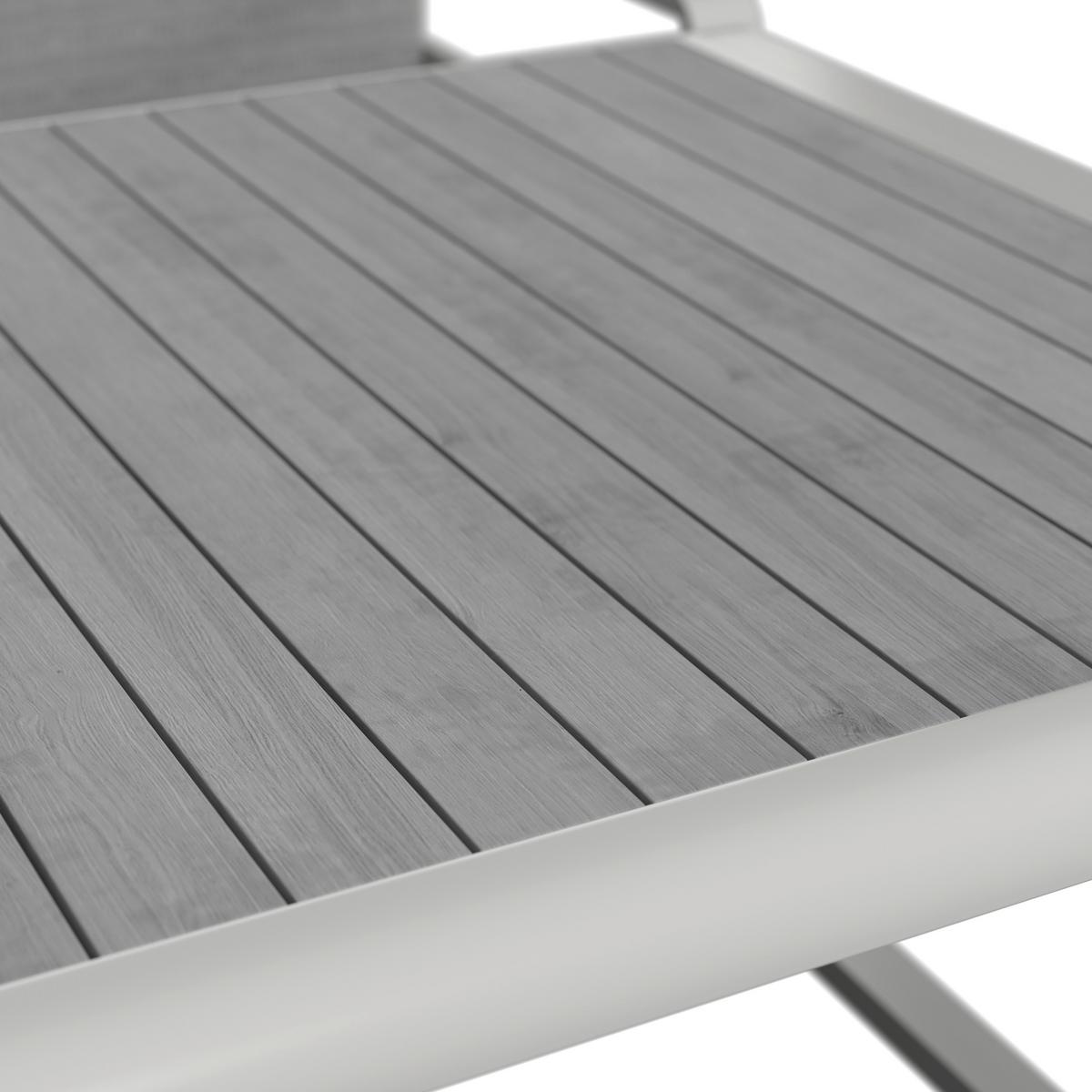 JEDÁLENSKÁ TERASOVÁ SÚPRAVA ARUBA - biela/svetlosivá, Modern, kov/textil - Bessagi Garden