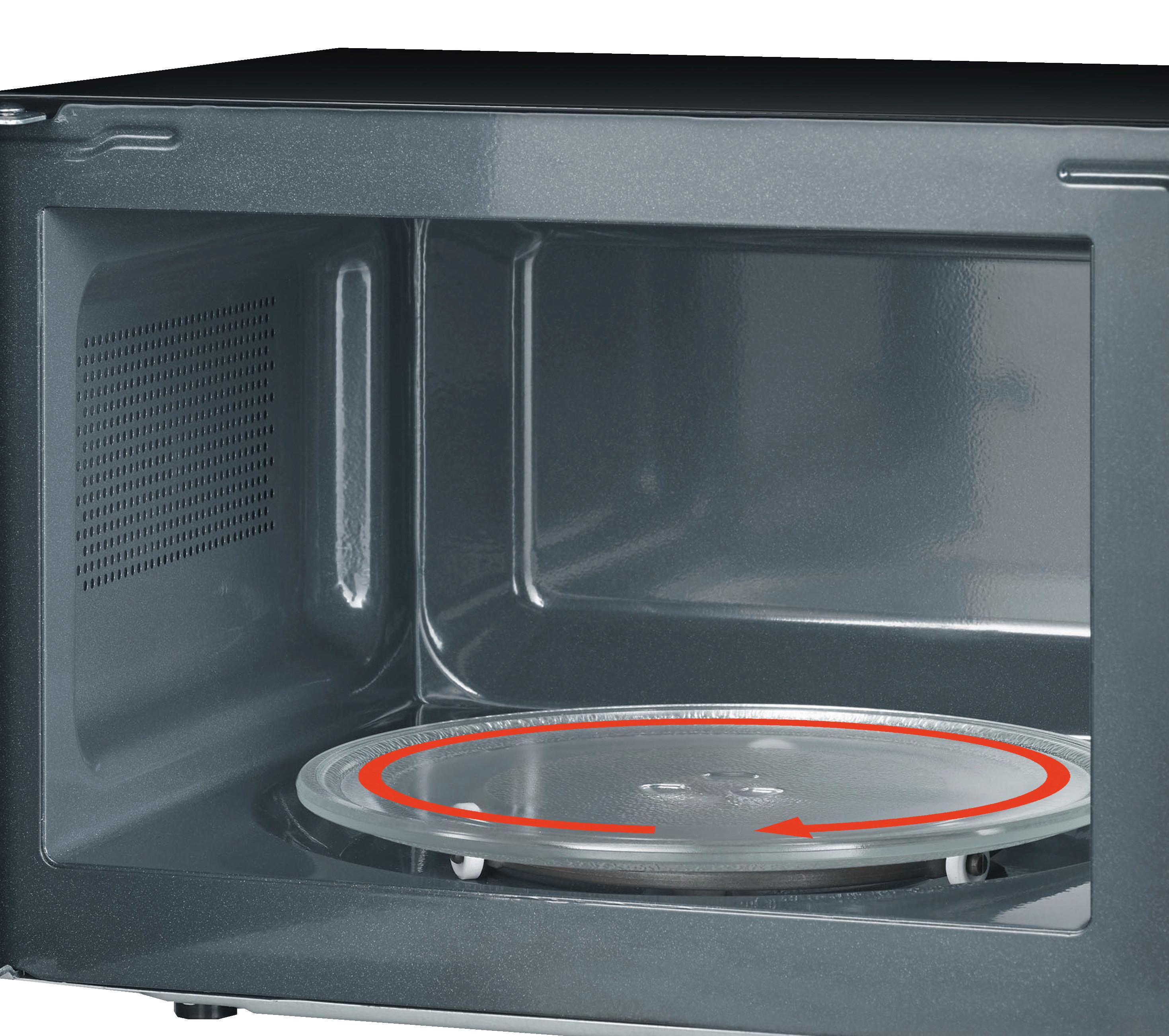 Mikrowelle Mwg-e 20.8 Schwarz 800 W 5 Leistungsstufen - Edelstahlfarben/Schwarz, Basics, Kunststoff/Metall (44/26/36cm) - Silva Homeline