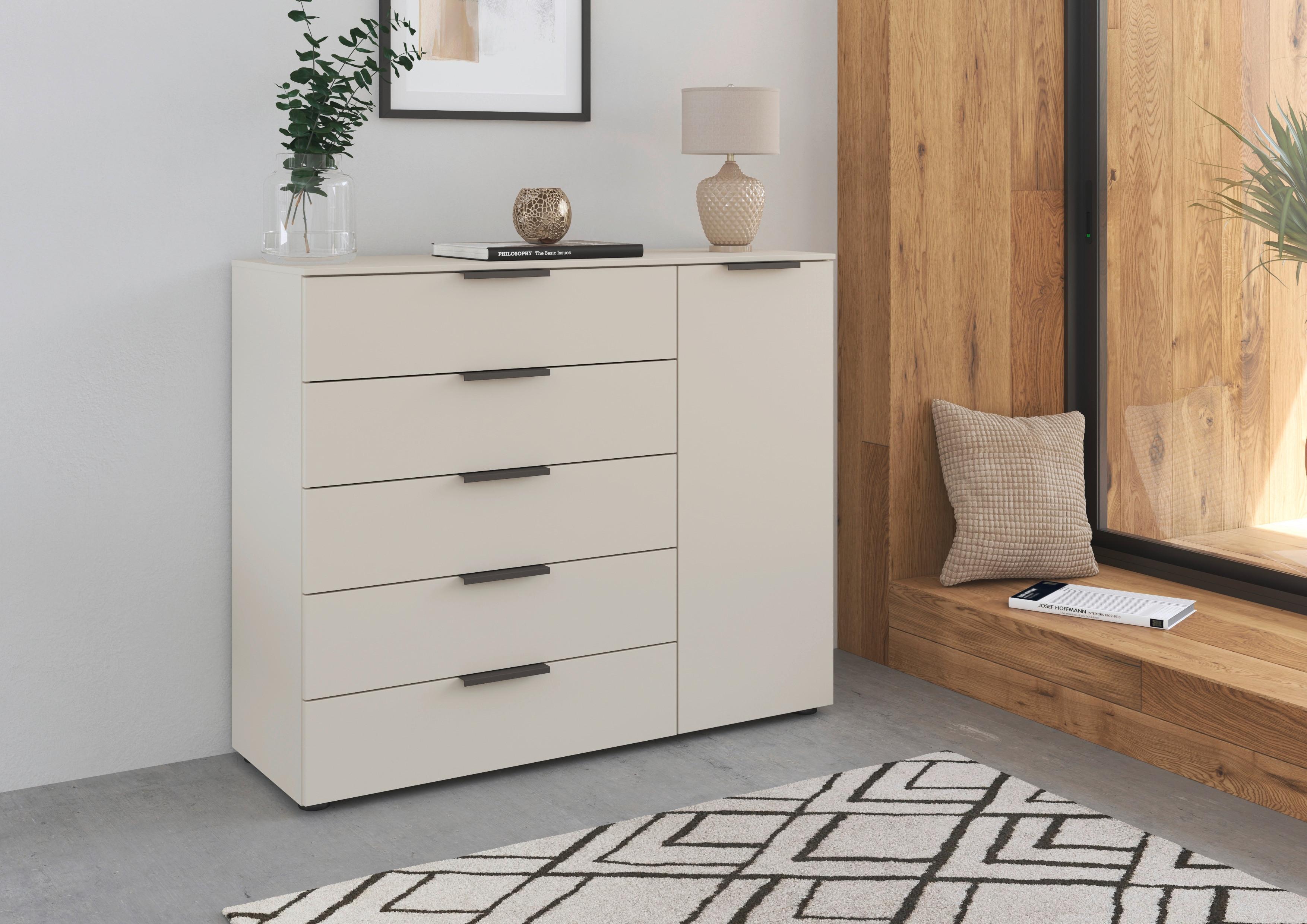 Kommode Flipp Champagner B: 120 Cm - Champagner/Schwarz, MODERN, Holzwerkstoff (120/100/42cm) - Rauch Möbel