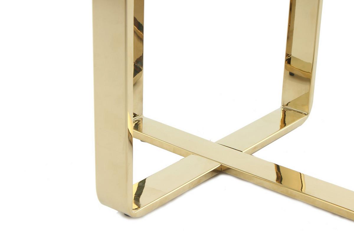 PRÍRUČNÝ STOLÍK CATRICE 100 GOLD - zlatá, Design, kov/sklo (59/60/59cm) - Kayoom