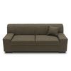 3-Sitzer-Sofa Norma Grau/Braun Webstoff - Wengefarben/Graubraun, Design, Textil (212/74/85cm) - MID.YOU