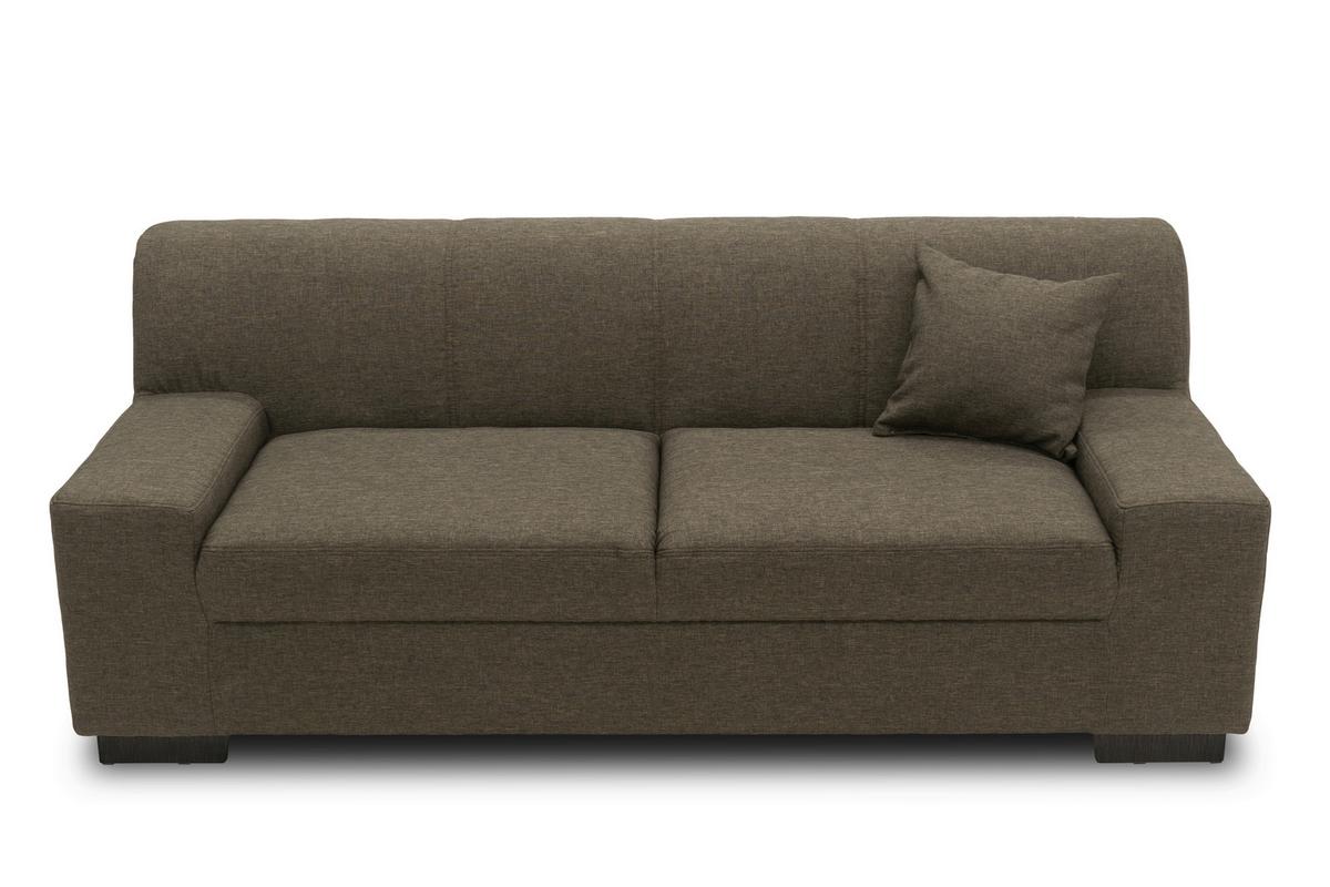 3-sitzer-sofa Norma Grau/braun Webstoff - Wengefarben/Graubraun, Design, Textil (212/74/85cm) - MID.YOU