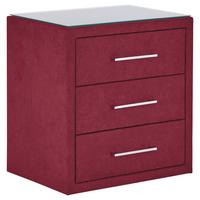 Nachtkästchen Rot H: 60 cm Kleopatra - Rot, KONVENTIONELL, Holzwerkstoff/Kunststoff (56/60/41cm) - Ondega