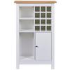 Weinschrank Julina Weiß, Eiche Dekor B: 77cm - Weiß/Eiche Artisan, Design, Holzwerkstoff (77/124/33cm) - Livetastic