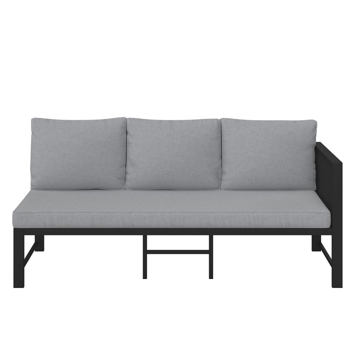Záhradná sedacia súprava PERGOLINA - sivá/svetlosivá, Modern, kov/textil (194/245cm) - Bessagi Garden