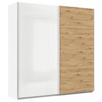 Schwebetürenschrank B: 225cm Feldkirch Weiß/Eiche Dekor - Weiß Hochglanz/Eiche Artisan, MODERN, Holzwerkstoff (225/229/62cm)