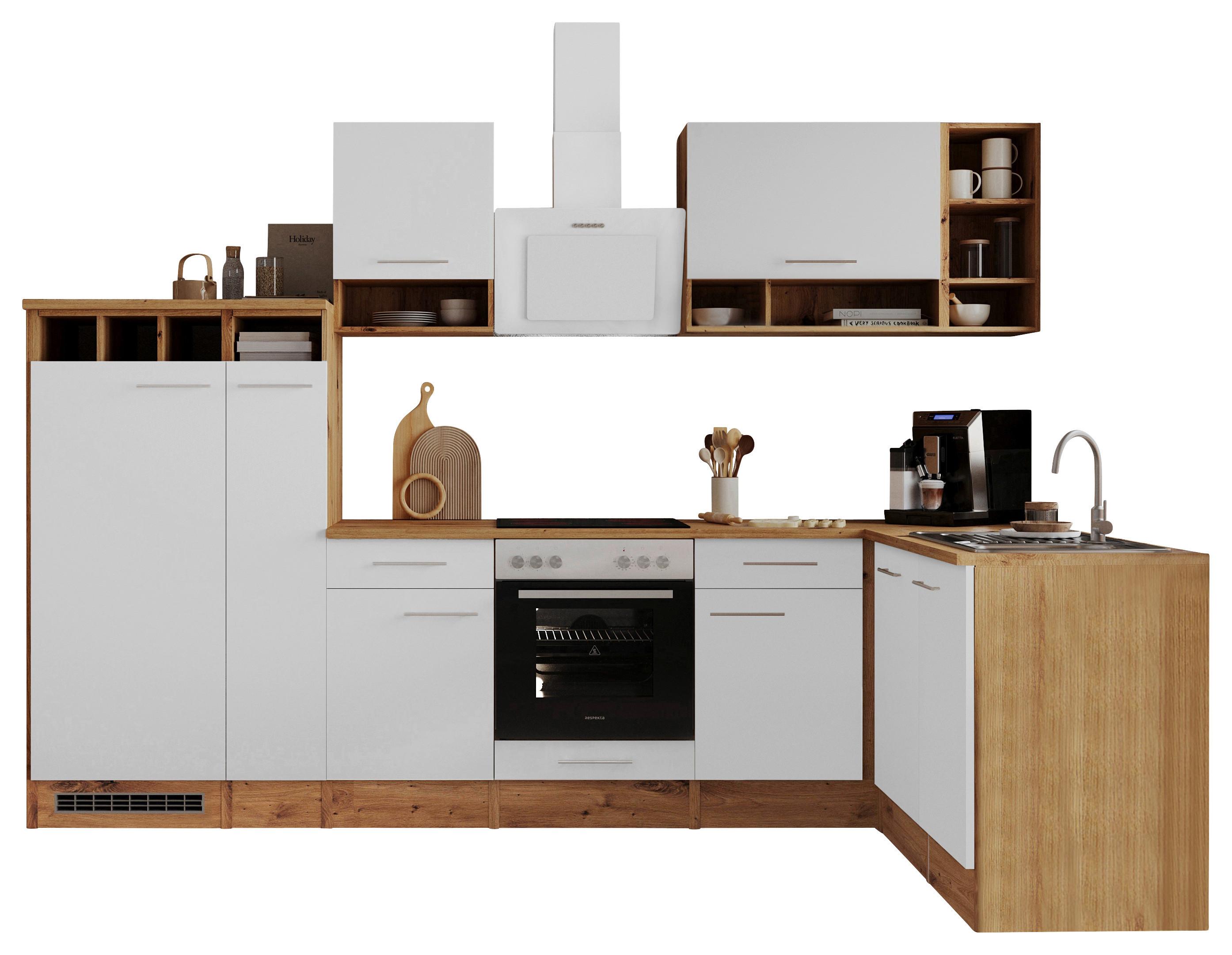 Eckküche Hilde Wildeiche - Wildeiche/Weiß, Basics, Holzwerkstoff (310/172cm) - Respekta