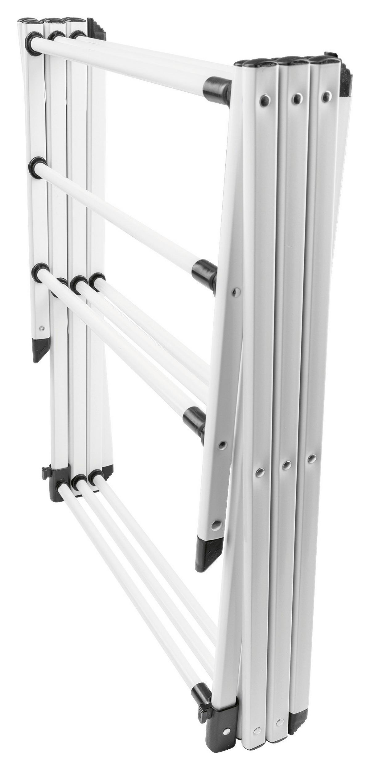 Wäscheständer Easymaxx Weiß, LxBxH: 75x37x104 cm - Weiß, Basics, Kunststoff/Metall (75/37/104cm)