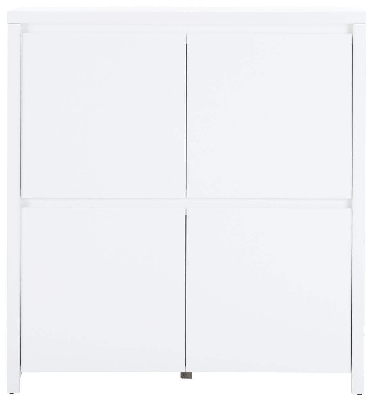 KOMODA LARIOS B -EXKLUSIV- - bílá/černá, Moderní, kompozitní dřevo/plast (105/112/40cm) - Mömax