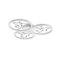 LED-Deckenleuchte Groovy Ø 62 cm, 3-Fach Schaltbar - Weiß, Design, Metall (62/6cm) - Trio Leuchten