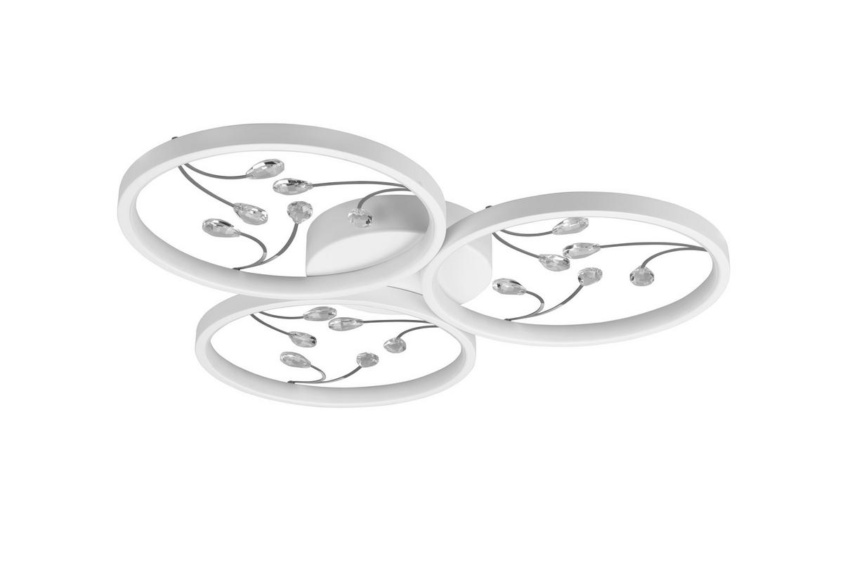 LED-Deckenleuchte Groovy Ø 62 cm, 3-Fach Schaltbar - Weiß, Design, Metall (62/6cm) - Trio Leuchten