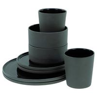 Kombinovaný servis FUTUTRO BLACK, 8-dielny - čierna, Trend, keramika - Creatable