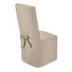 Stuhlhusse Anna Baumwolle Taupe LxBxH: 50x48x110 cm - Taupe, KONVENTIONELL, Textil - Ondega