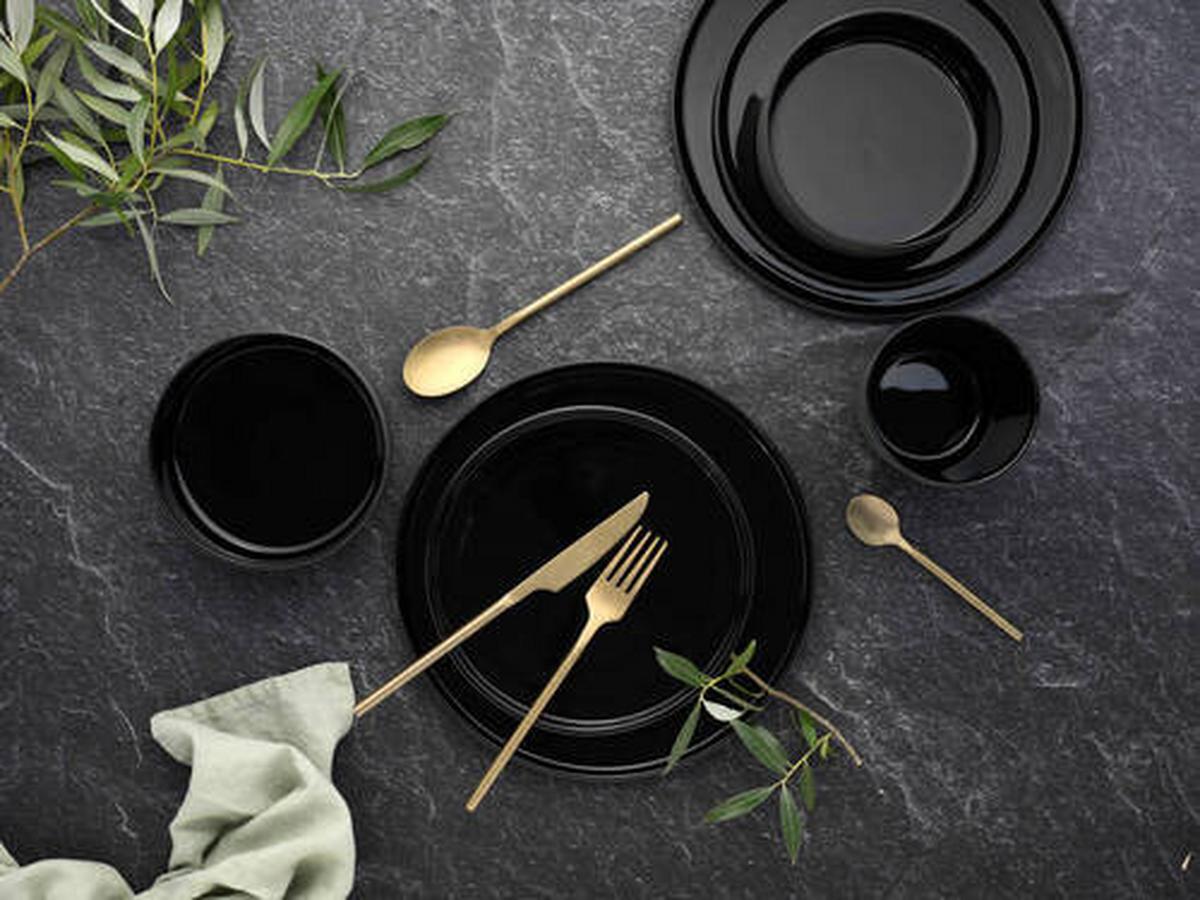 Kombiservice 21539 Futuro Black - Schwarz, Trend, Keramik (41/39/35null) - Creatable