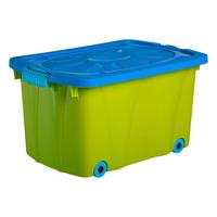 Aufbewahrungsbox Klipper + Deckel Kunststoff 58x37x31cm - Blau/Grün, Basics, Kunststoff (58/37/31cm) - Homezone