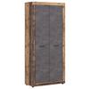 Garderobenschrank Luna Eiche Old Style - Alteiche/Schwarz, Design, Holzwerkstoff/Kunststoff (88,9/198/40cm) - MID.YOU