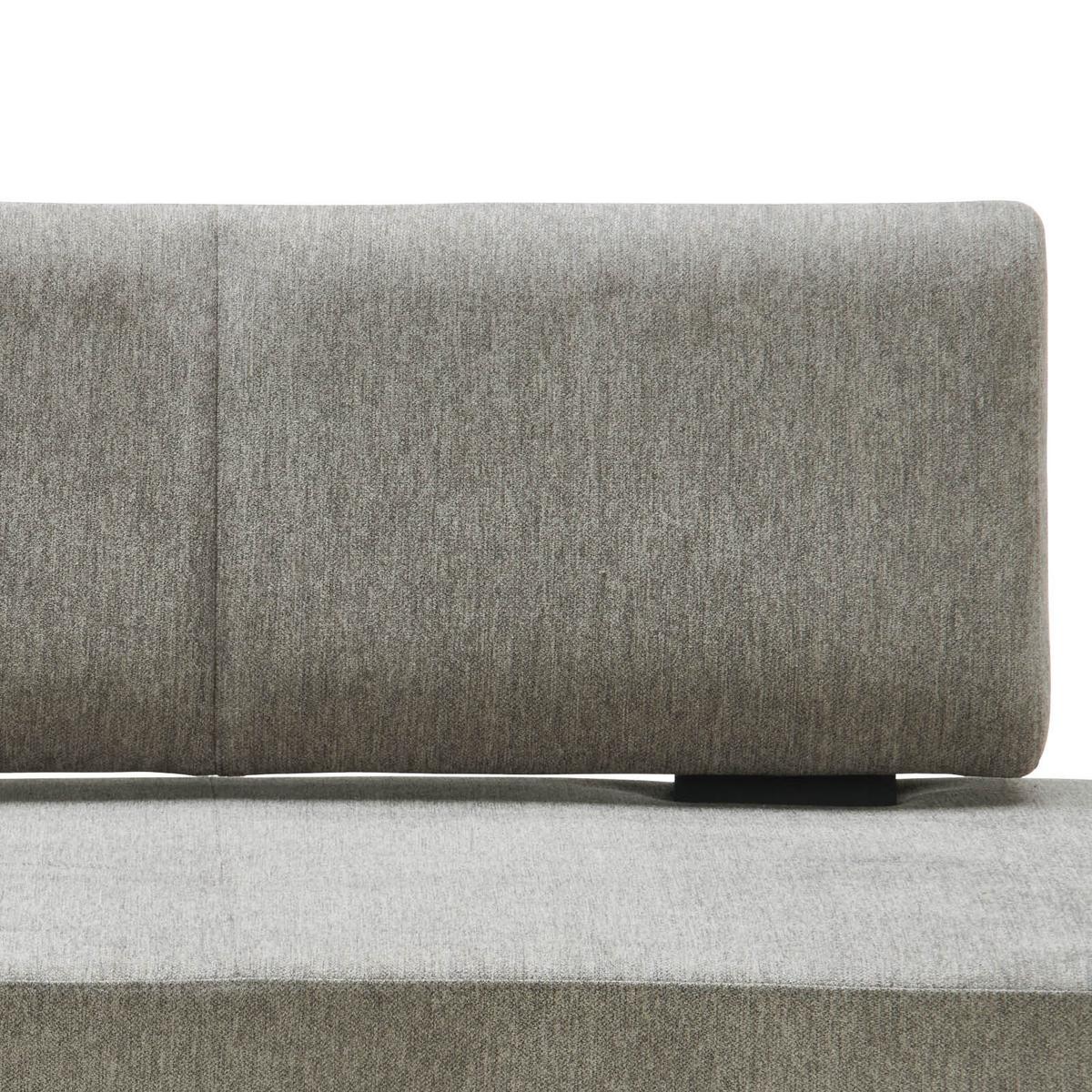 Sitzbank Mit Lehne Gepolstert Grau/schwarz Tristan B: 130 Cm - Schwarz/Grau, MODERN, Holz/Textil (130/48/90cm) - James Wood