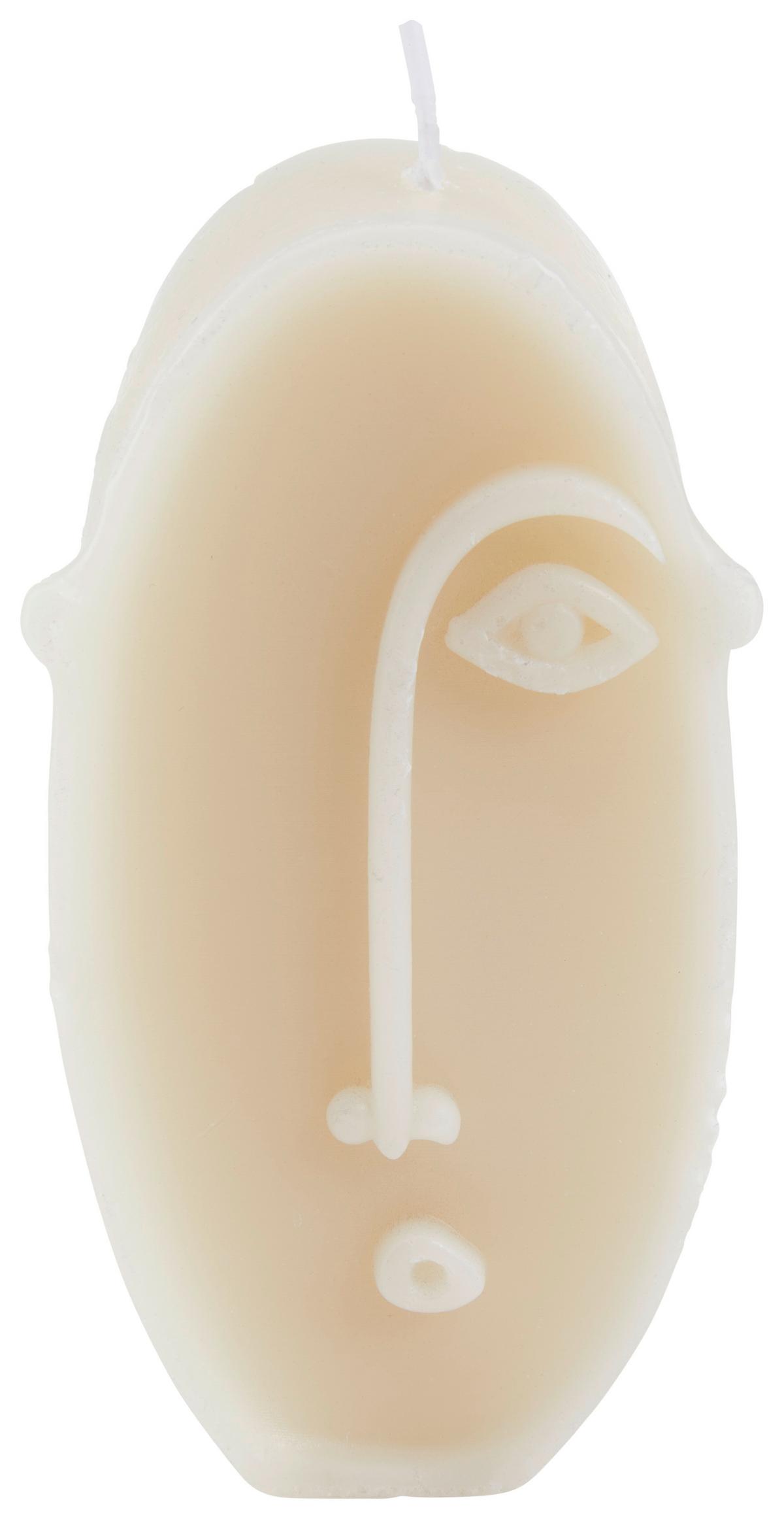 Kerzen Spencer Weiß Abstraktes Design - MODERN, Naturmaterialien (6,2/9,2/2,3cm) - Luca Bessoni