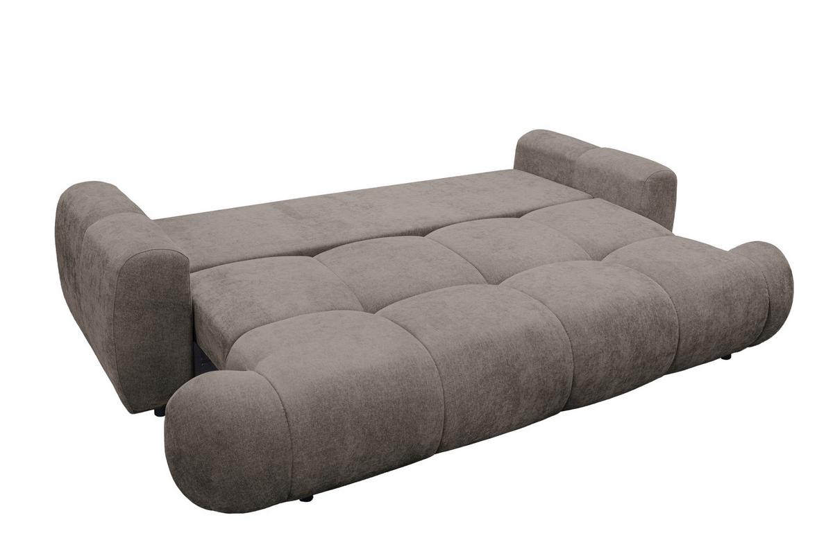 Schlafsofa Alessano Braun, B: 254cm - Beige/Schwarz, MODERN, Holzwerkstoff/Kunststoff (254/69-93/116cm) - MID.YOU