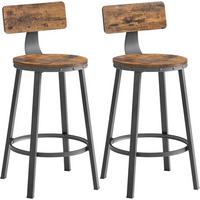 Barhocker-Set Bar Stool - Dunkelbraun/Schwarz, MODERN, Holzwerkstoff/Metall (51,5/88,5/51,5cm) - MID.YOU