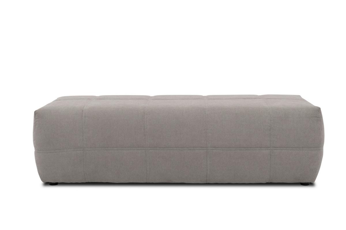 Hocker Brandon Silberfarben B: 150 cm - Silberfarben/Schwarz, Design, Textil (150/60/40cm) - MID.YOU
