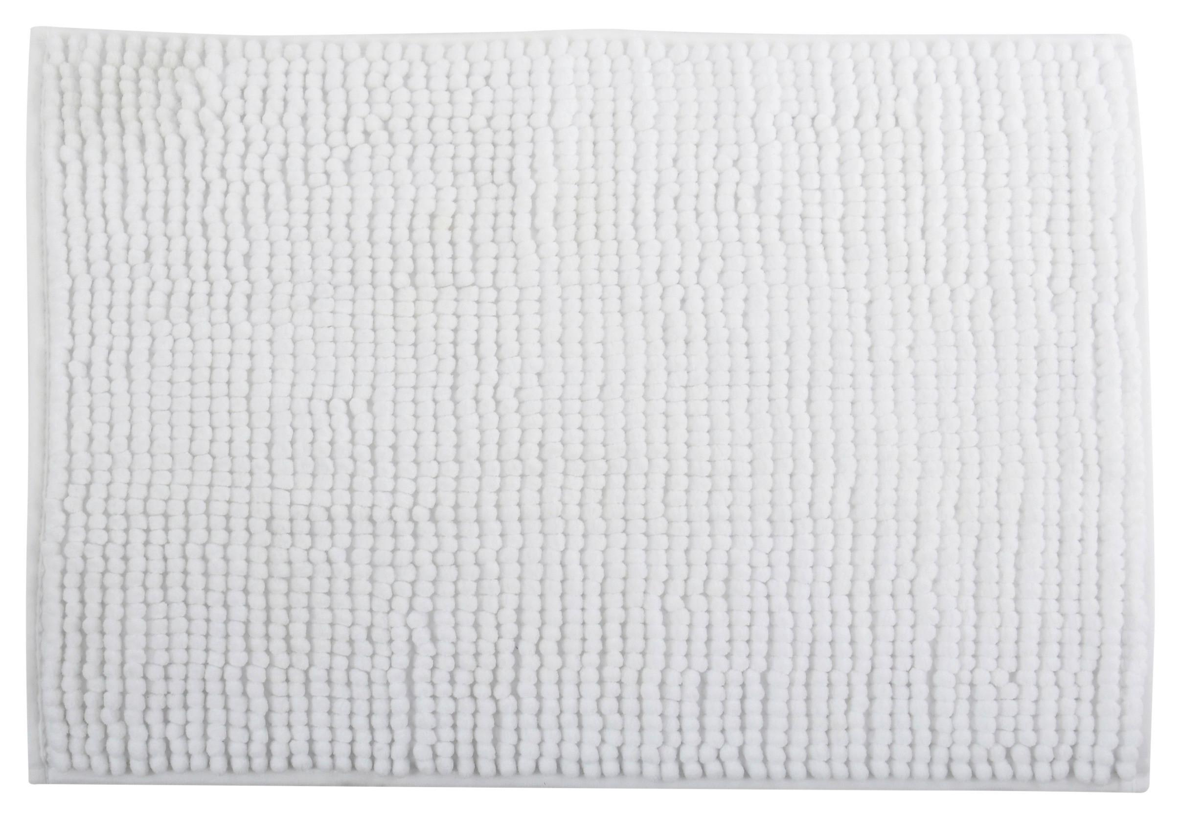 Badteppich Weiß 50/80 cm - Weiß, KONVENTIONELL (80/50cm) - Spirella