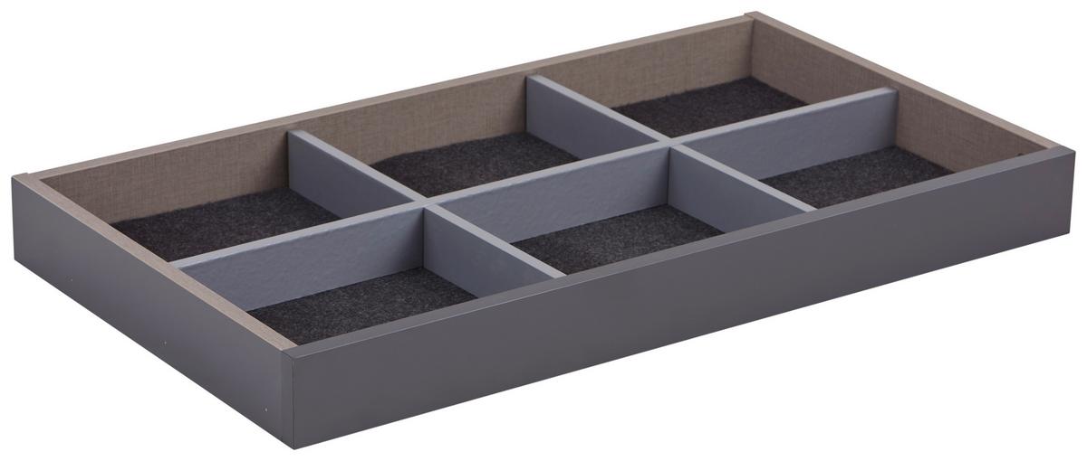 Schublade Unit, Twist Dekor B: 87,9 cm, Vollauszug - Graubraun, MODERN, Holzwerkstoff (87,9cm) - Ondega