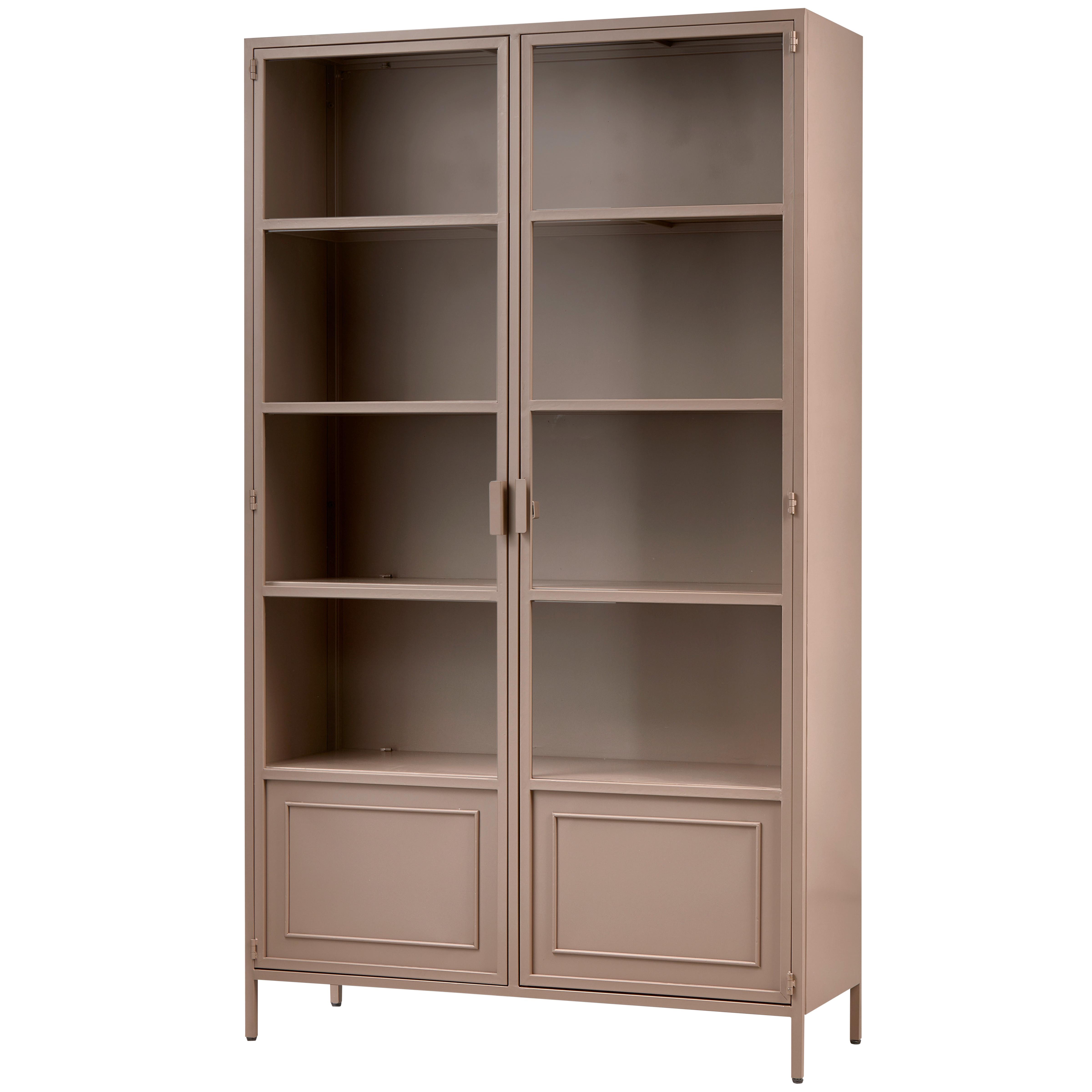 Vitrine Ronja Braun B: 110 Cm - Braun, Design, Glas/Metall (110/189/43cm) - Livetastic